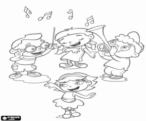 Little Einsteins and the music coloring page