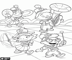Little Einsteins musical band coloring page