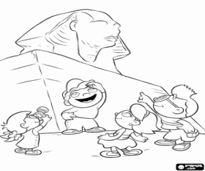 Little Einsteins and the Sphinx coloring page