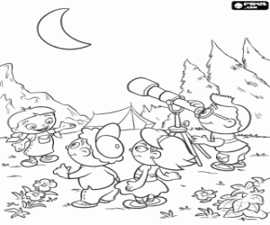 Little Einsteins and the telescope coloring page