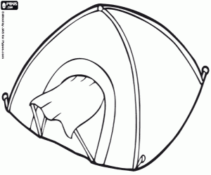 A little igloo tent coloring page