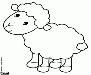 The little lamb of the shepherds coloring page