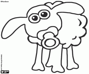 The little lamb Timmy coloring page