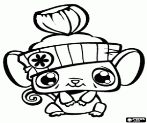 Little mouse. Littlest Pet Shop coloring page