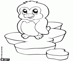 A little penguin coloring page