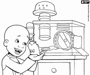 LittleBill takes care of his hamster coloring page