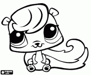 Littlest PetShop. Squirrel coloring page
