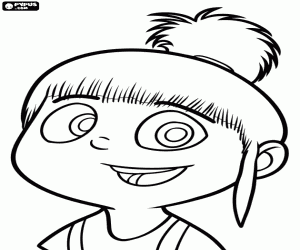 The littlest sister is Agnes coloring page