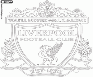 Liverpool FC shield coloring page