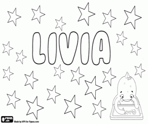 Livia, name of Latin origin coloring page