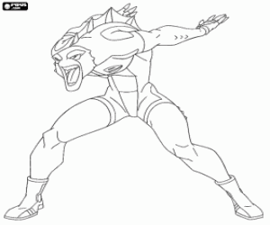 A lizard, Galactic footballer coloring page