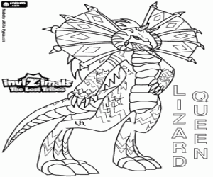 Lizard Queen, Invizimals Lost Tribes coloring page