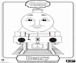 The locomotive Henry coloring page