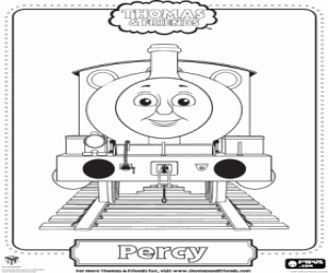 Locomotive Percy, friend of Thomas coloring page