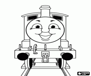The locomotive Thomas coloring page
