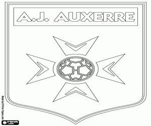 Logo of AJ Auxerre coloring page