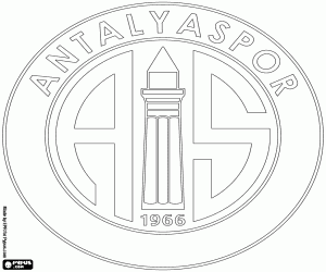 Logo of Antalyaspor coloring page