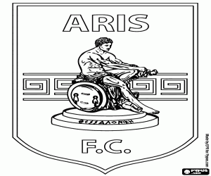 Logo of Aris Thessaloniki FC coloring page