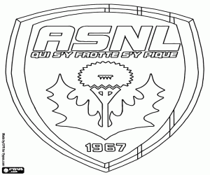 Logo of ASNL, AS Nancy-Lorraine coloring page
