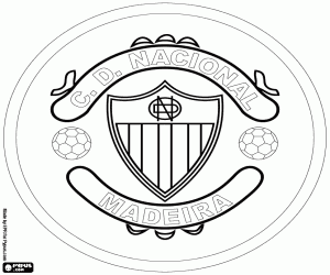 Logo of CD Nacional coloring page