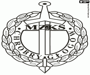 Logo of Chrobry Głogów coloring page