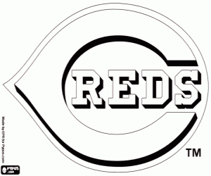 Logo of Cincinnati Reds coloring page