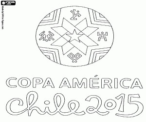 Logo of Copa America Chile 2015 coloring page