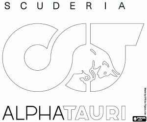 Logo de Scuderia AlphaTauri coloring page