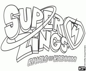 Logo de SuperZings coloring page