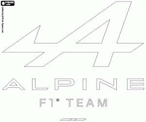Logo del Alpine F1 Team coloring page