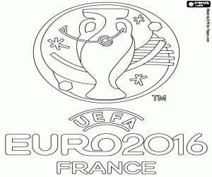 Logo of the Euro 2016 coloring page