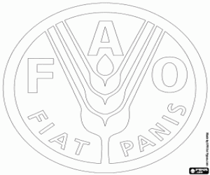 The logo of FAO coloring page