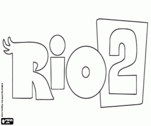 Logo of the film Rio 2 coloring page