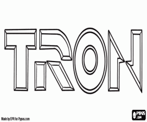 Logo of the film Tron coloring page