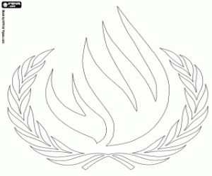 Logo of Human Rights Comissioner,ONU coloring page