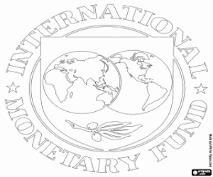 The logo of the IMF coloring page