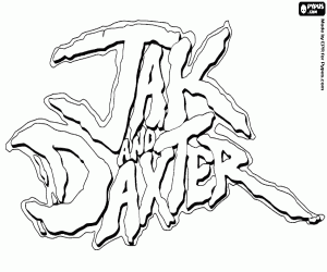 Logo of Jak and Daxter coloring page