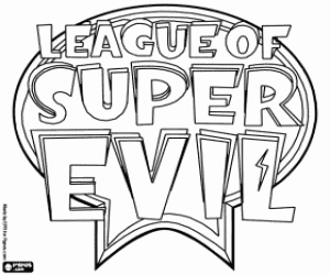 Logo of League of Super Evil coloring page