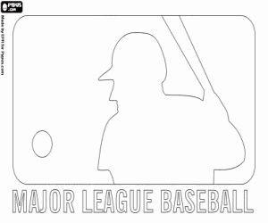 Logo of the Major League Baseball coloring page
