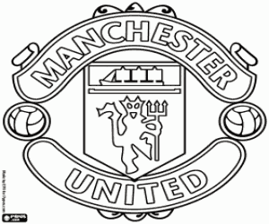 Logo of Manchester United coloring page