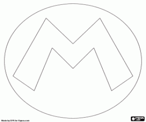 Logo of Mario coloring page