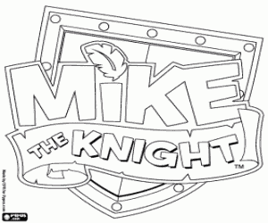 Logo of Mike The Knight coloring page
