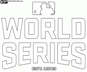 Logo of the MLB World Series coloring page