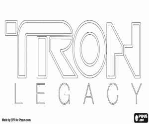 Logo of the movie Tron: Legacy coloring page