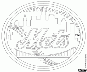 Logo of New York Mets coloring page