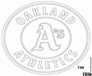 Logo of Oakland Athletics coloring page