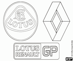 Logo of Lotus Renault GP coloring page