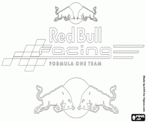Logo of Red Bull Racing coloring page