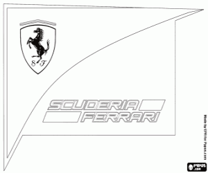 Logo of Scuderia Ferrari coloring page