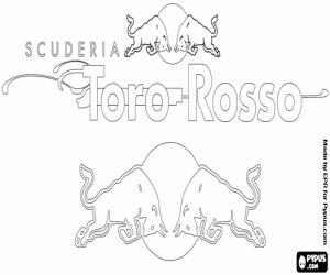 Logo of STR, Scuderia Toro Rosso coloring page